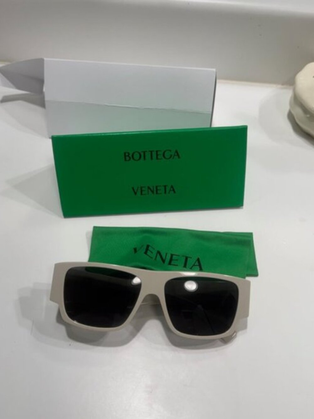 Bottega Veneta 57mm Rectangular Sunglasses